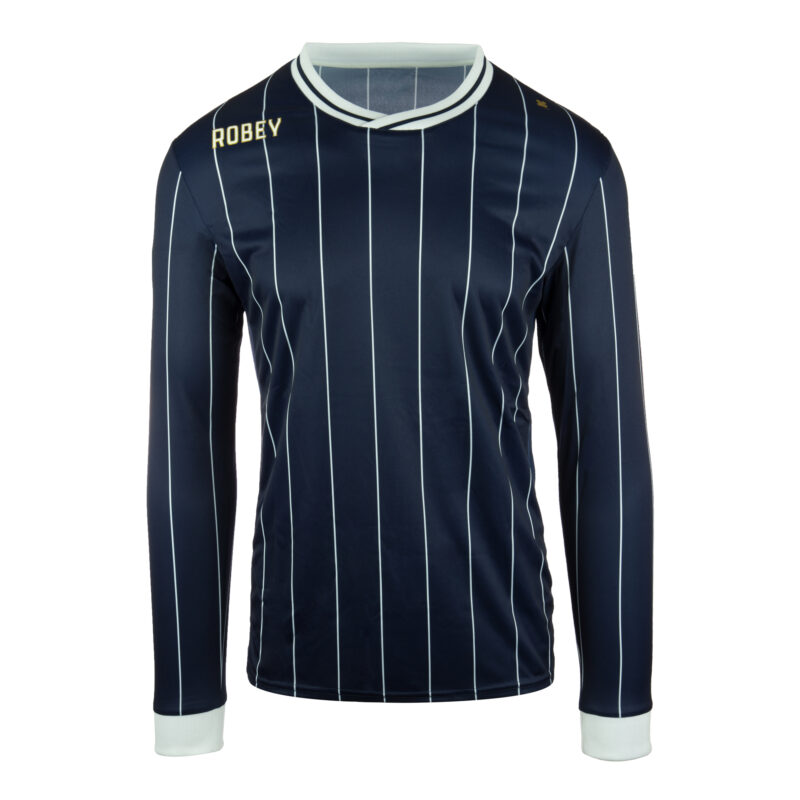 Robey Pinestripe shirt groen en navy
